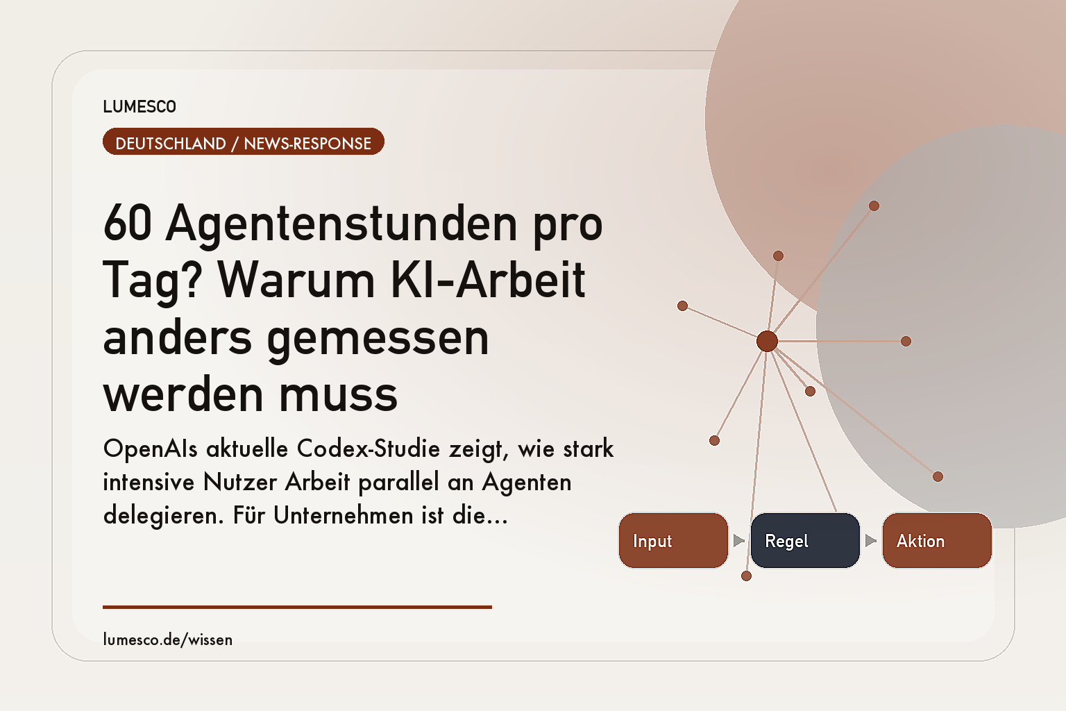 Visual zum Artikel: 60 Agentenstunden pro Tag? Warum KI-Arbeit anders gemessen werden muss