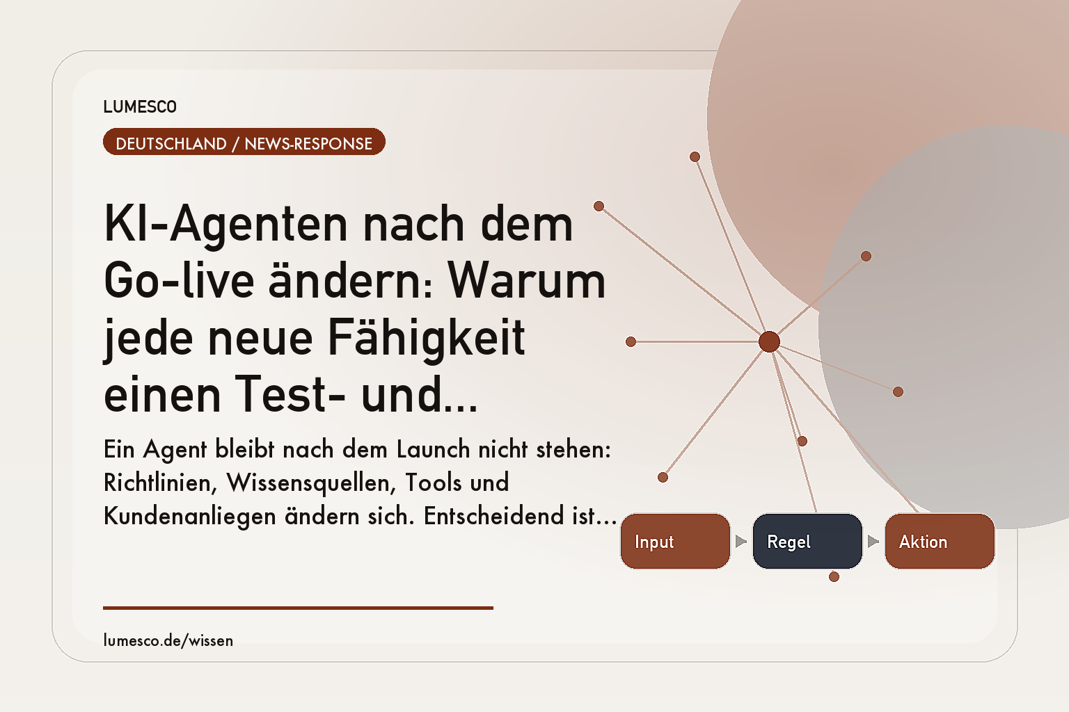 Visual zum Artikel: KI-Agenten nach dem Go-live ändern: Warum jede neue Fähigkeit einen Test- und Freigabepfad braucht